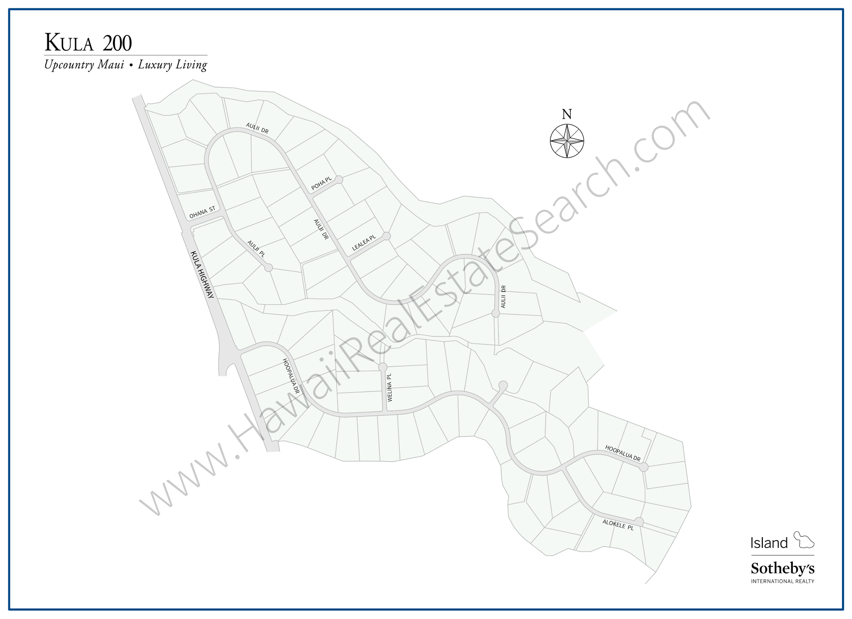 Kula 200 Subdivision Map